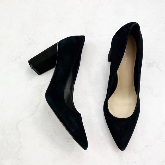 Marc Fisher Shoes - [Marc Fisher] Black Viviene Block-Heel Pumps